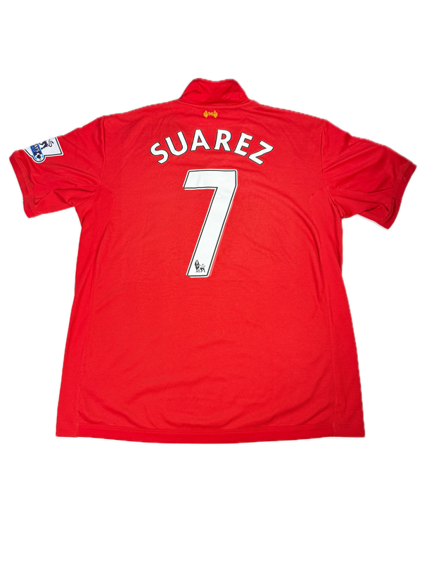 2012/13 Liverpool Warrior Home Jersey #7 Suarez Size XL