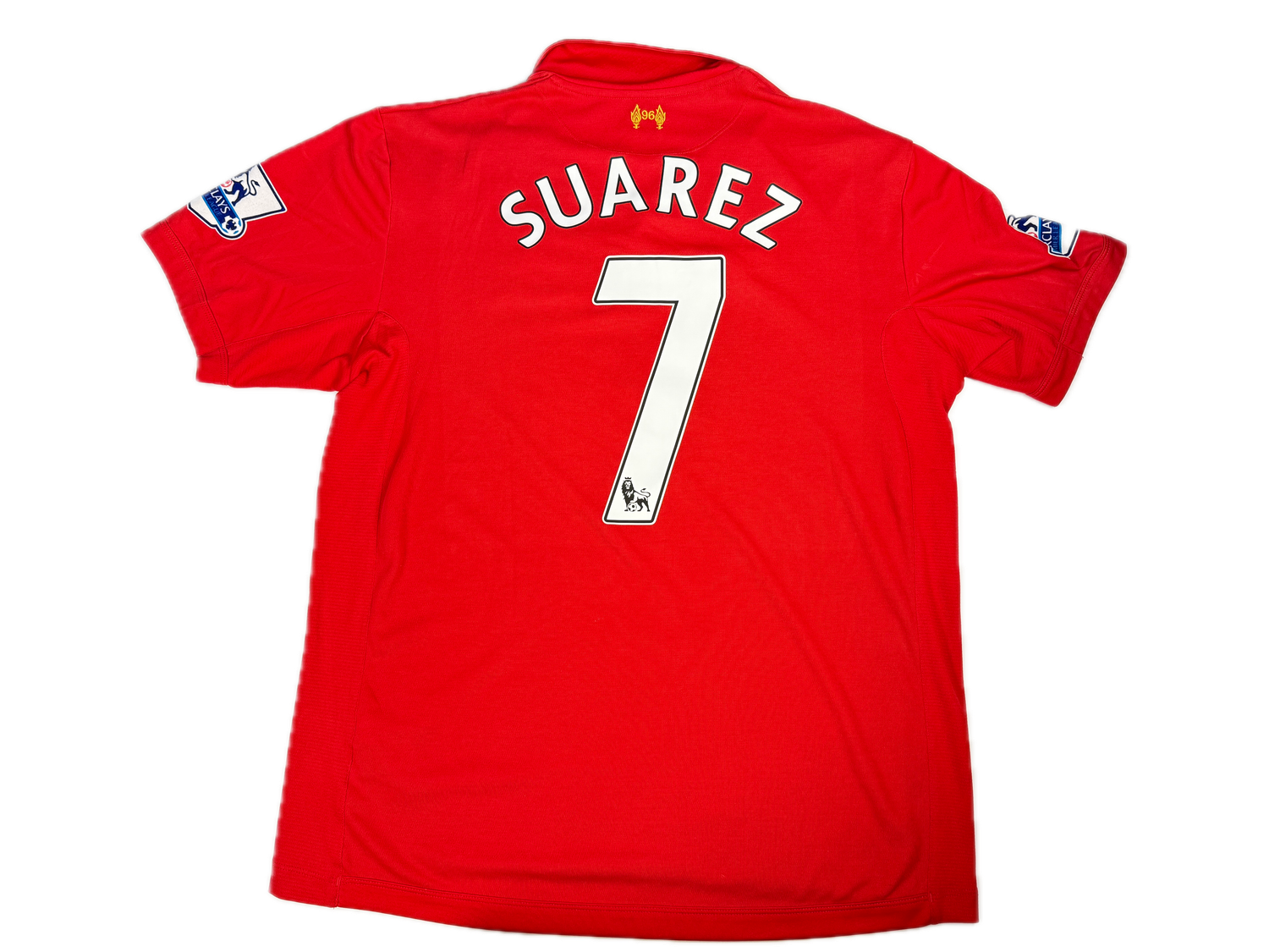 2012/13 Liverpool Warrior Home Jersey #7 Suarez Size XL