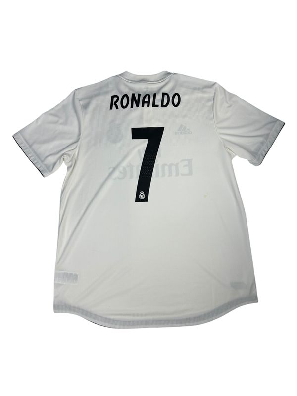 2018/19 Real Madrid Adidas Authentic Home Jersey #7 Ronaldo Size XL