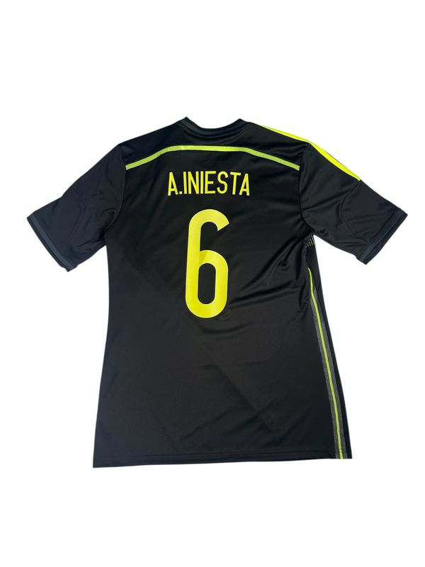 2014 Spain Away #6 Iniesta Jersey Size Medium