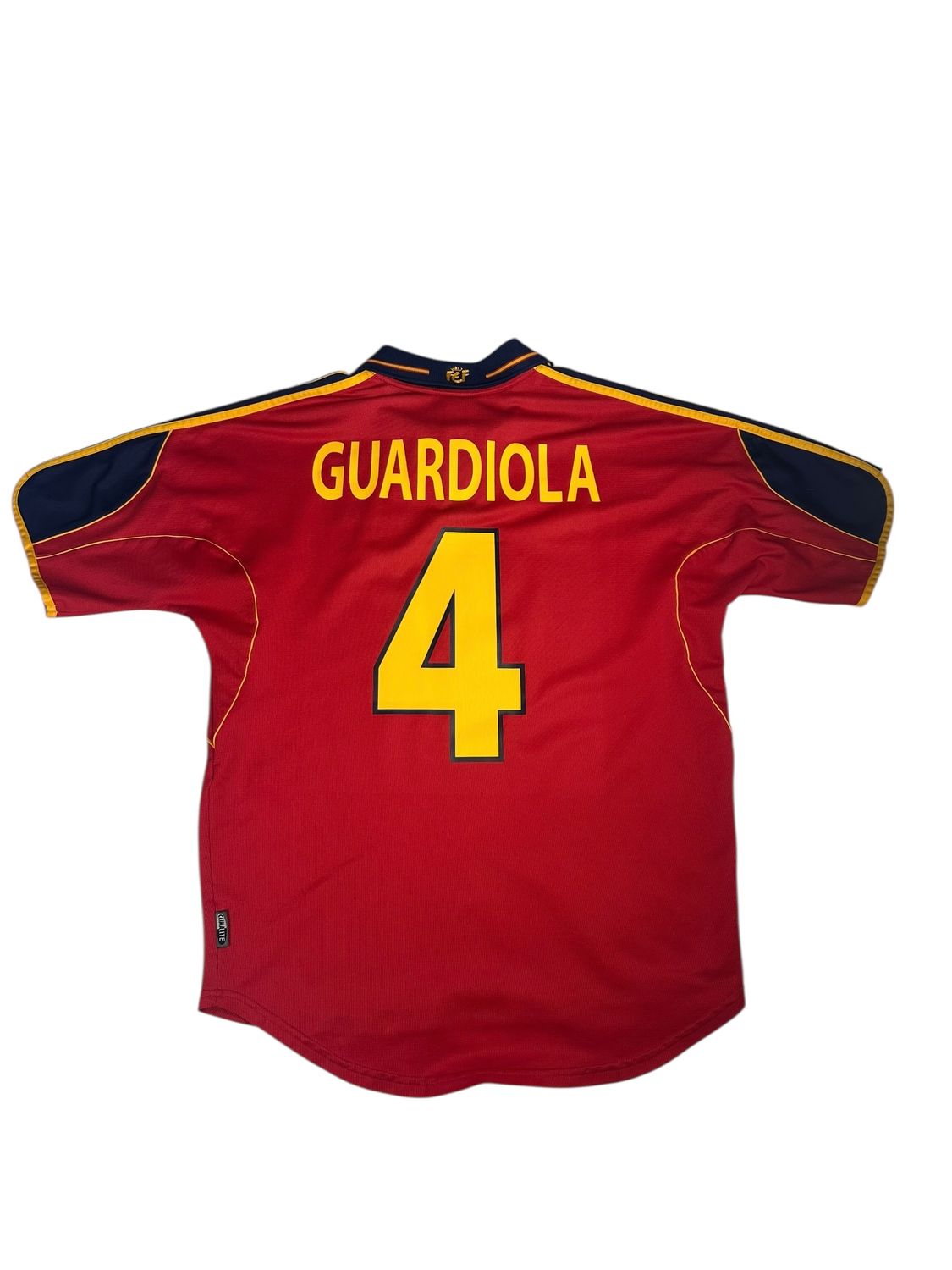 Spain 1999/02 Adidas Home Jersey #4 Guardiola Size Medium