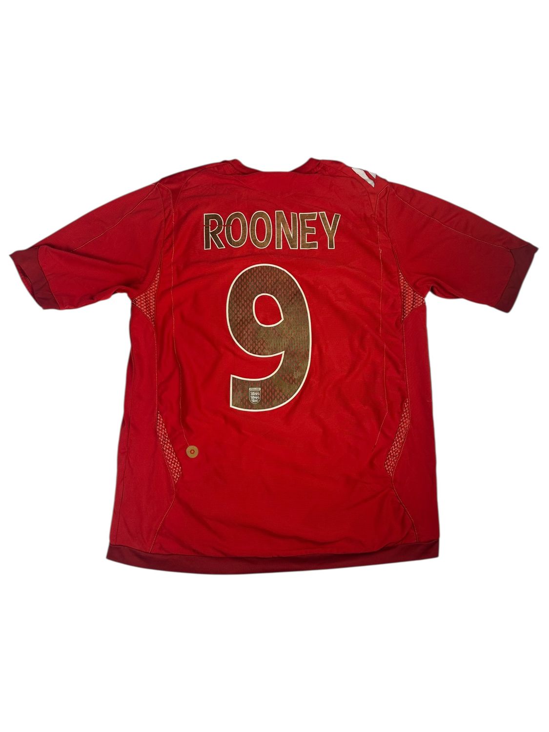 2006/08 England Umbro Away Jersey #9 Rooney Size Medium