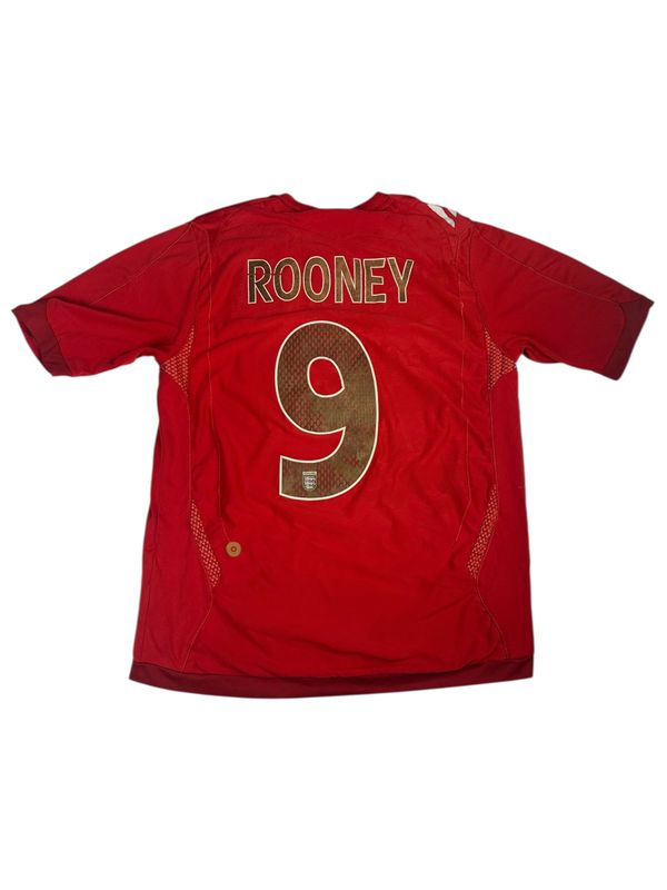2006/08 England Umbro Away Jersey #9 Rooney Size Medium