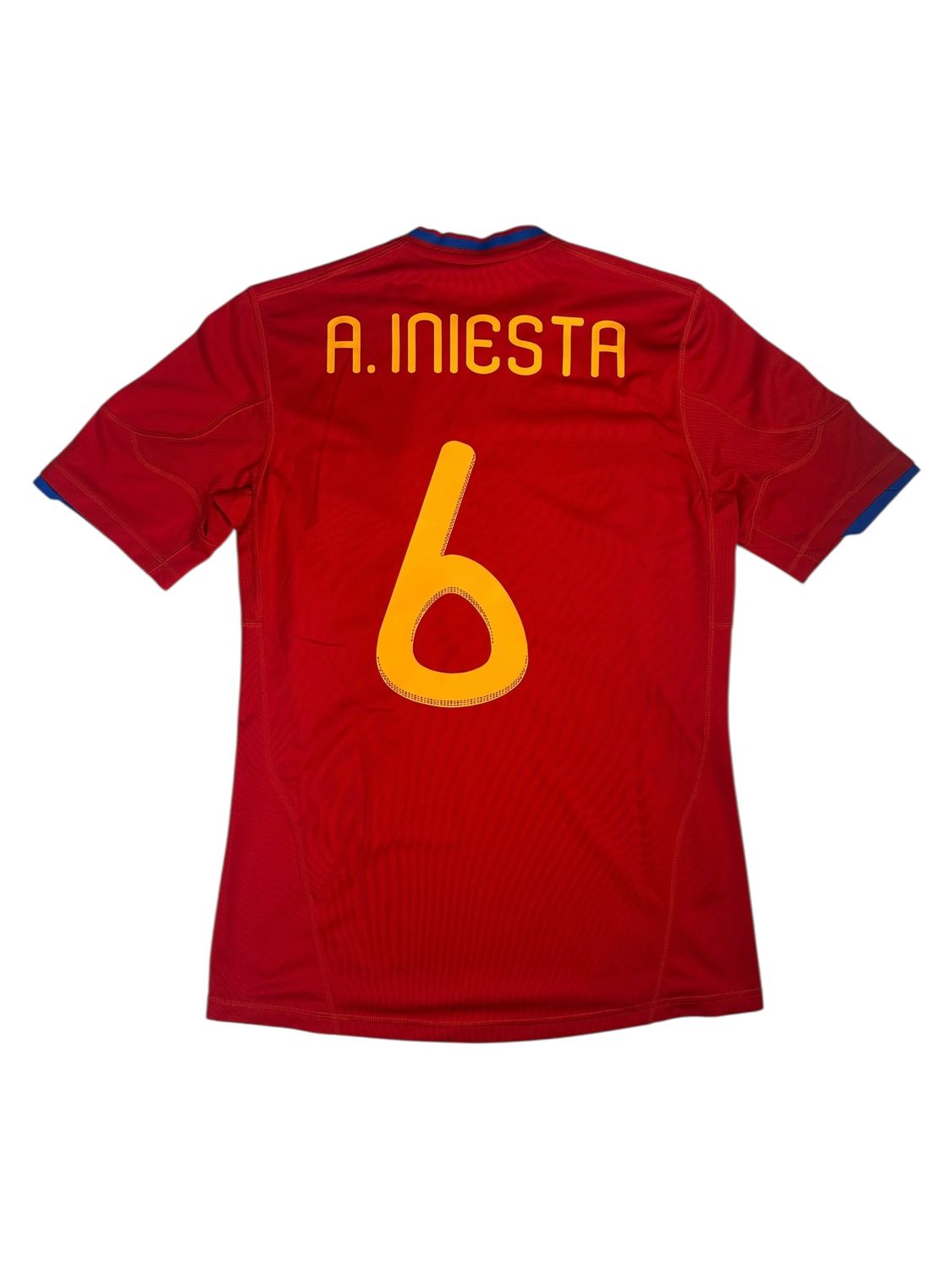 2010/11  Spain Adidas Home Jersey #6 A. Iniesta Size Small