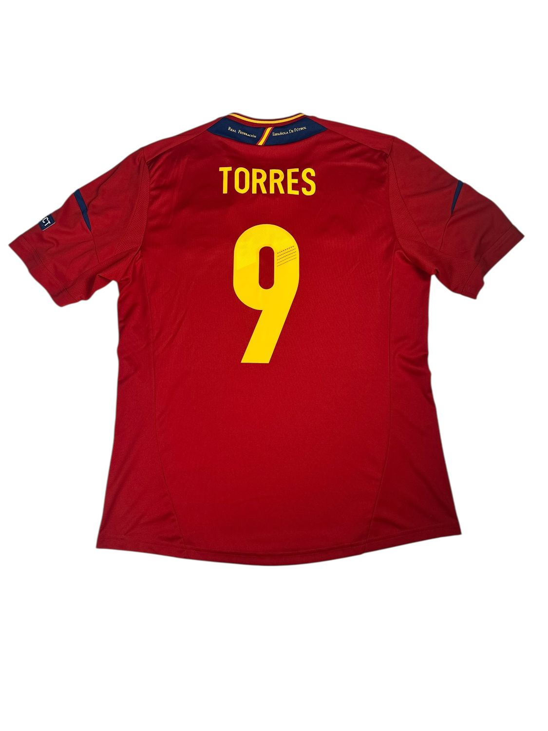 2012 Spain Adidas Euro Home Jersey #9 Torres Size Large
