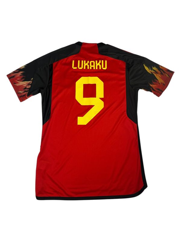 2022/23 Belgium Adidas Home Jersey #9 Lakuku Size Medium