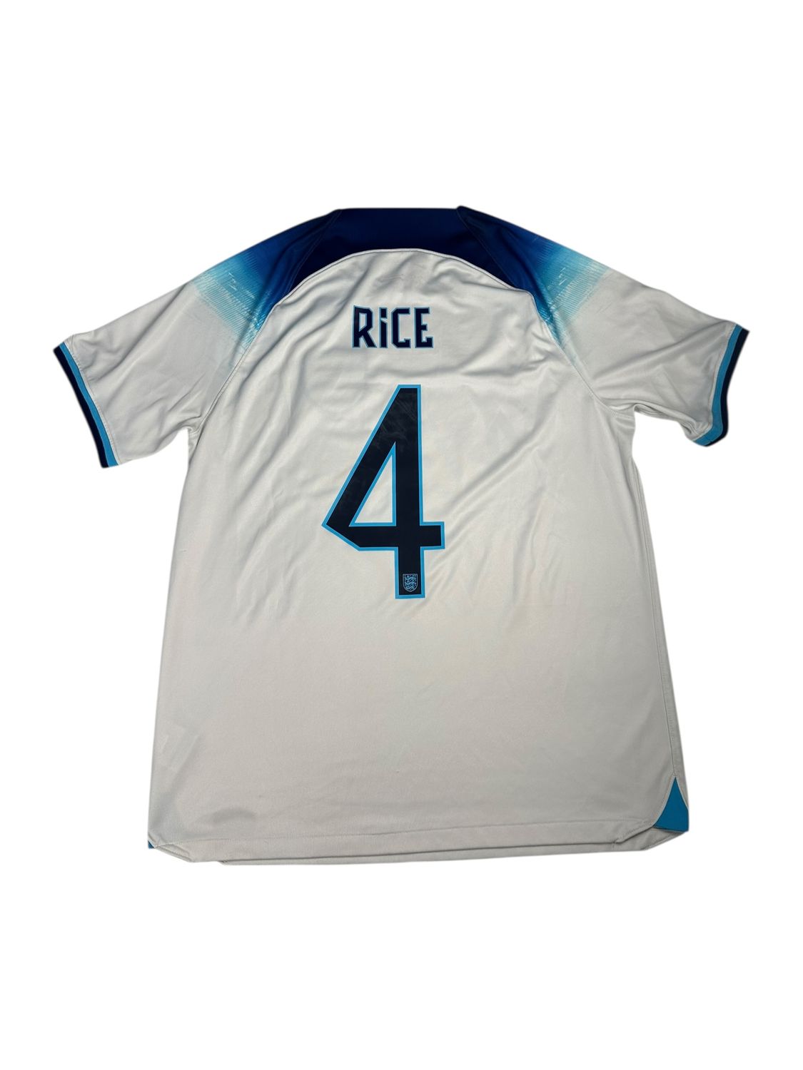2022/23 England Home Jersey #4 Rice Size Large