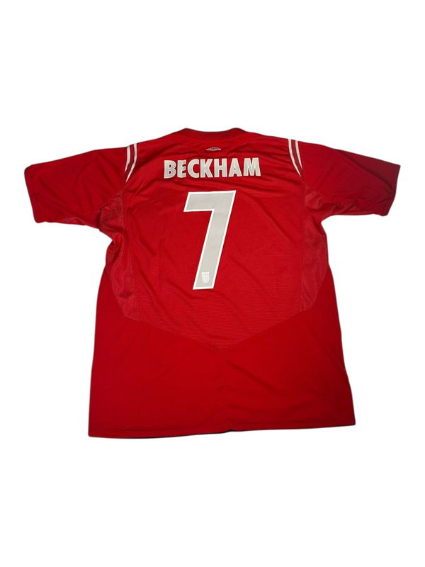 2004/06 England Umbro Away Jersey #7 Beckham Size Large