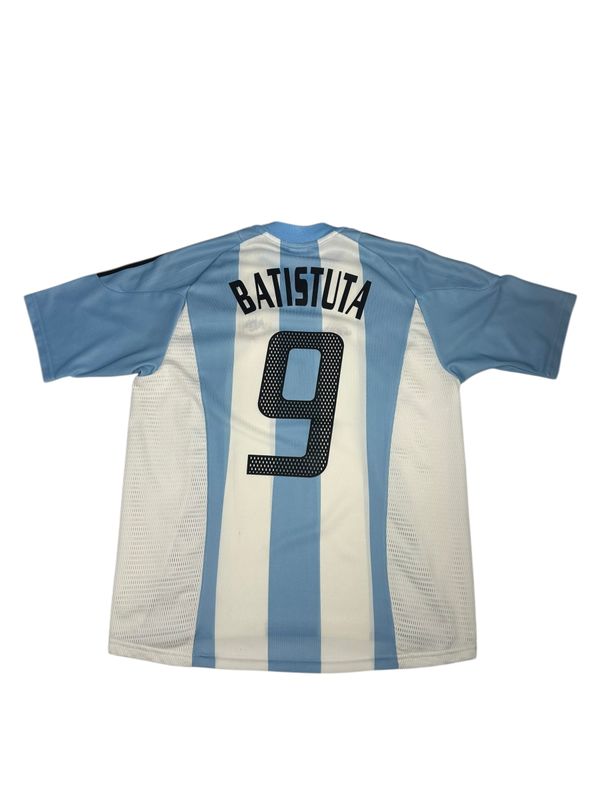 2002/03 Argentina Adidas Home Jersey #9 Batistuta Size Large