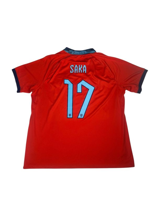 2022 England Nike Away Football Home Jersey #17 Saka Size XL