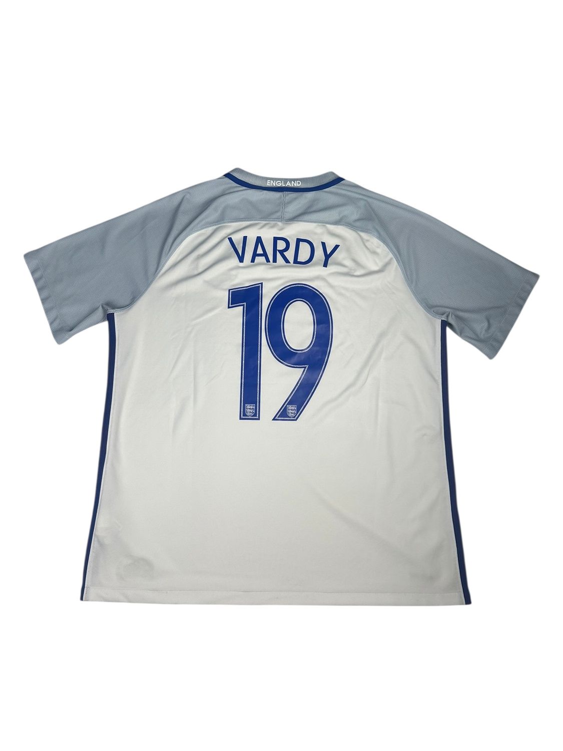 2016/17 England Home Jersey #19 Vardy Size XL