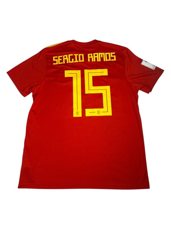 2018/19 Spain Adidas WC Football Home Jersey #14 Sergio Ramos Size XL