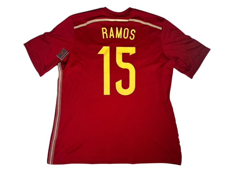 2014 Spain Adidas Home Jersey #15 Ramos Size XL
