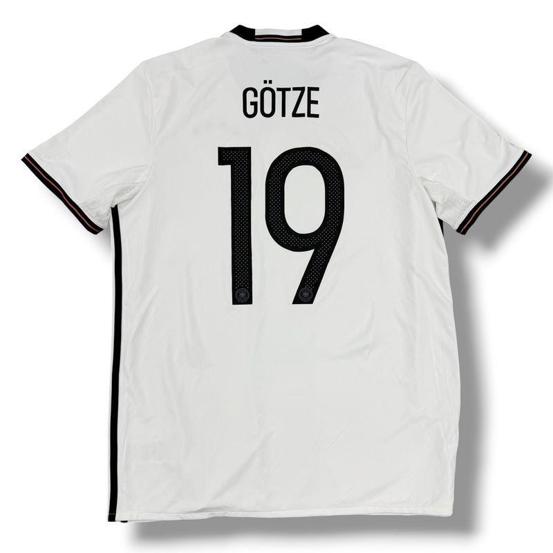 2015/16 Germany Adidas Home Jersey #19 Gotze Size Large