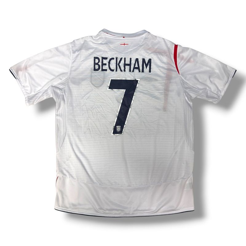 2007 England Umbro Home Jersey #7 Beckham Size XL
