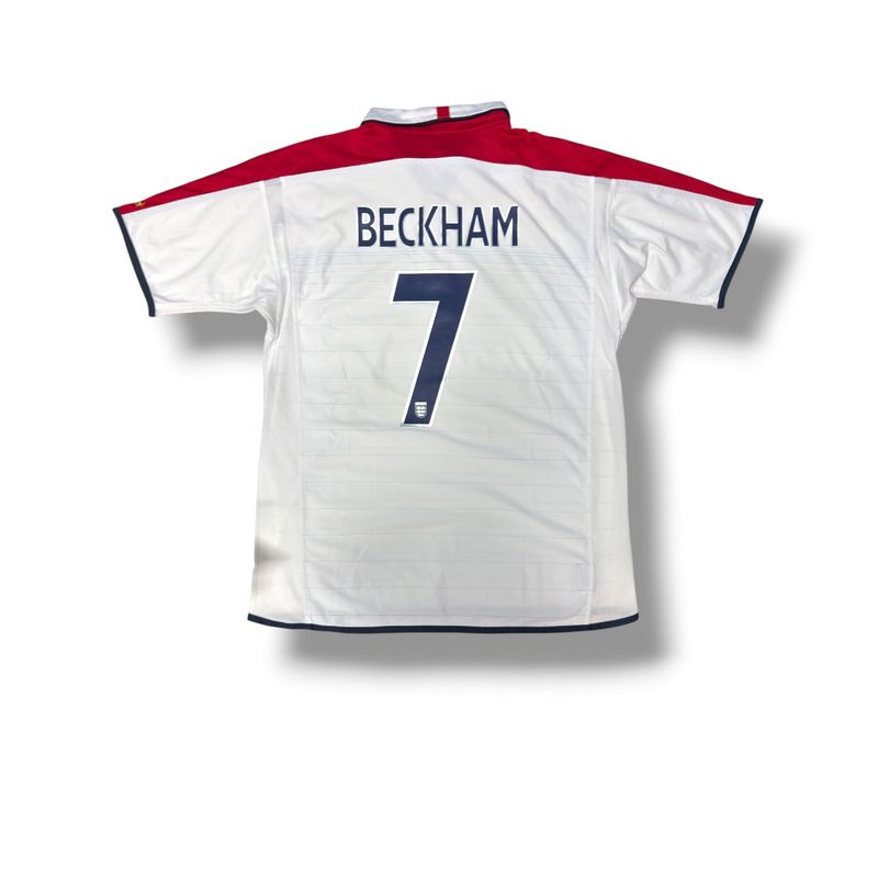 2003/05 England Reversible Umbro Home Jersey #7 Beckham XL