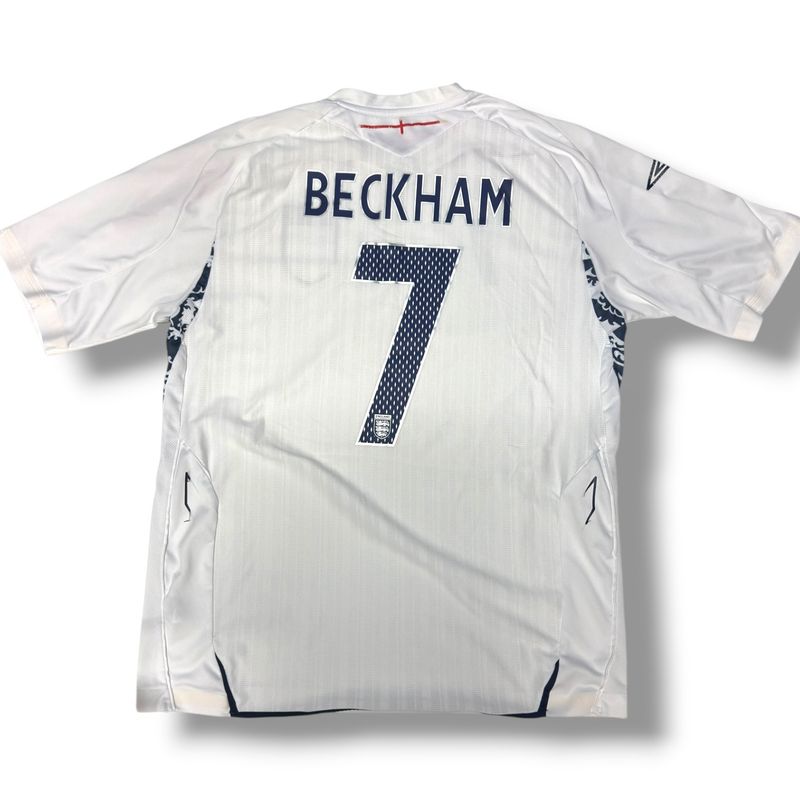 2007/09 England Umbro Home Jersey #7 Beckham Size XL