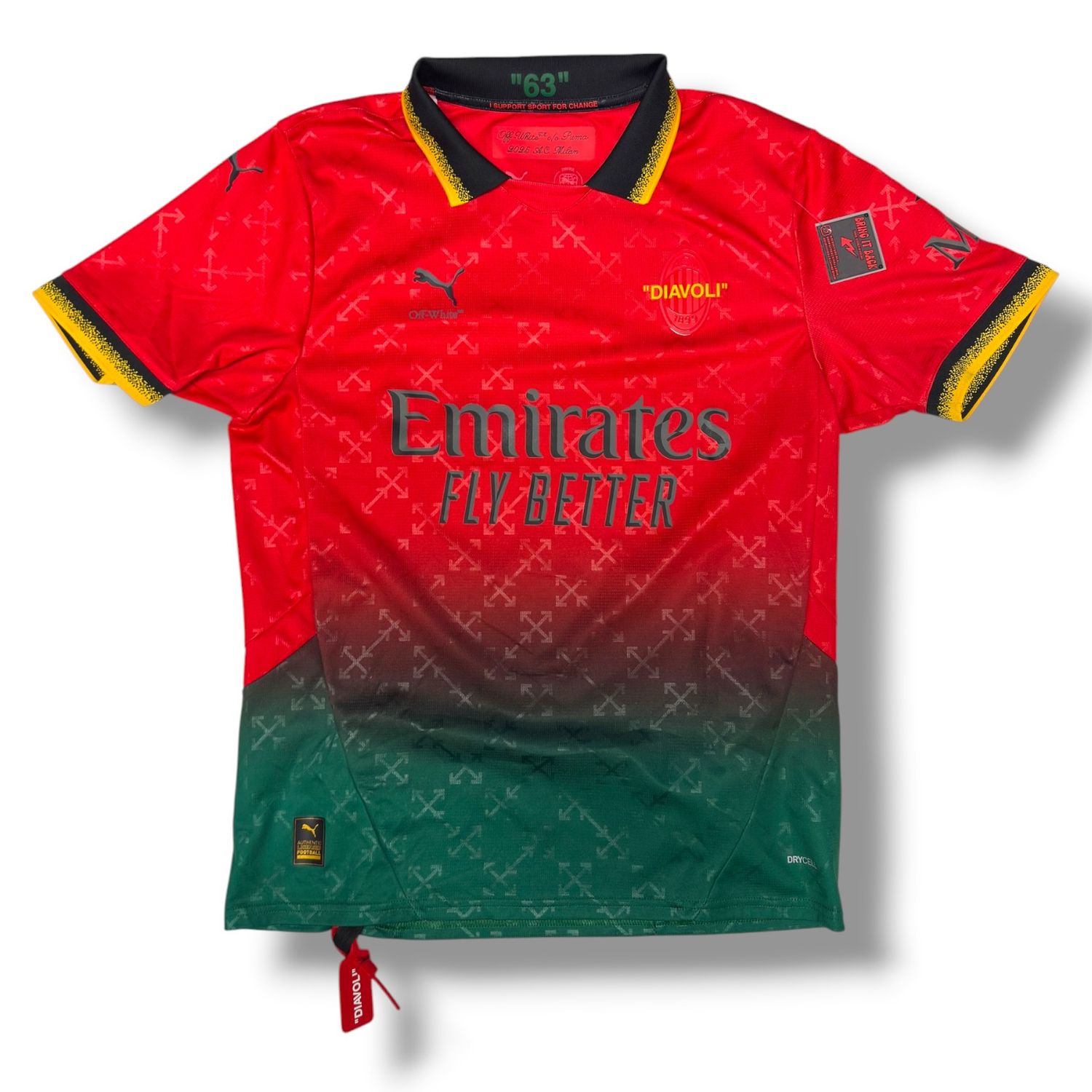 2025/26 AC Milan x Off-White Puma  4th Jersey Size Medium