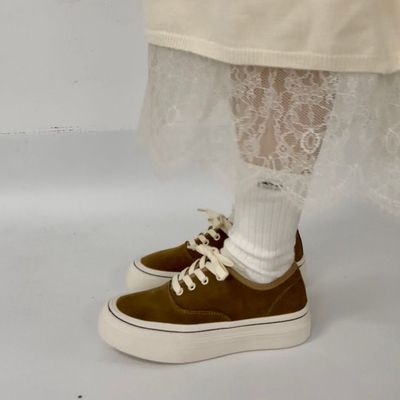 零碼_磨砂牛皮厚底休閒鞋