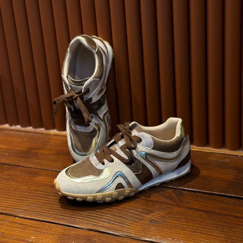 復古多層次拚接德訓鞋