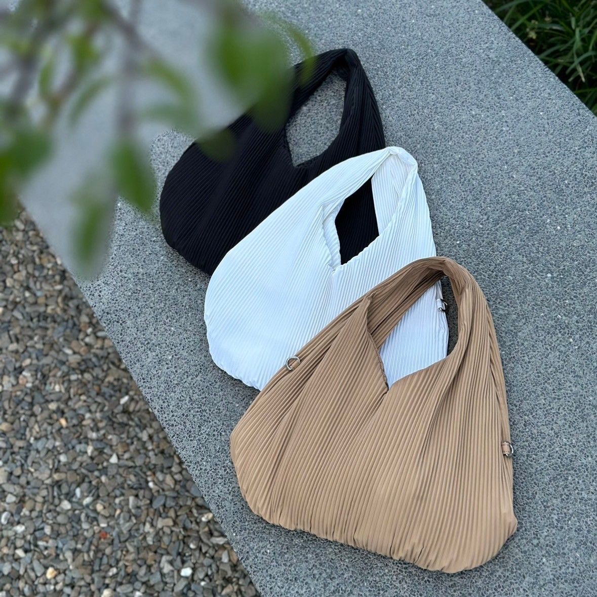 簡約霧面百褶包(小)附同色零錢小包