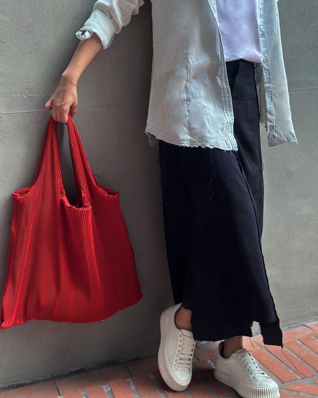 防水絲綢壓褶包(大)