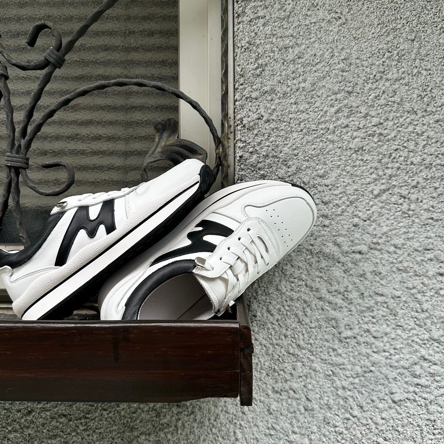 MM系列牛皮拼接懶人休閒鞋