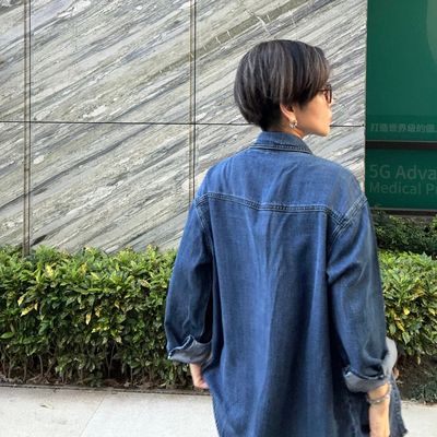 預購_單寧藍仿舊牛仔襯衫