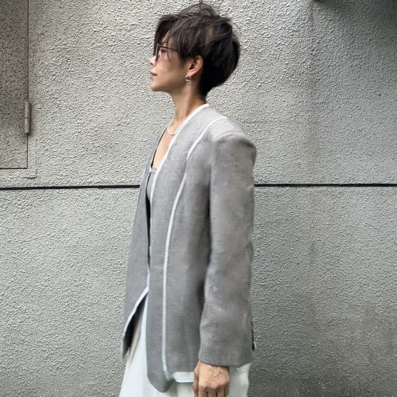 預購_滾邊長版開襟西外