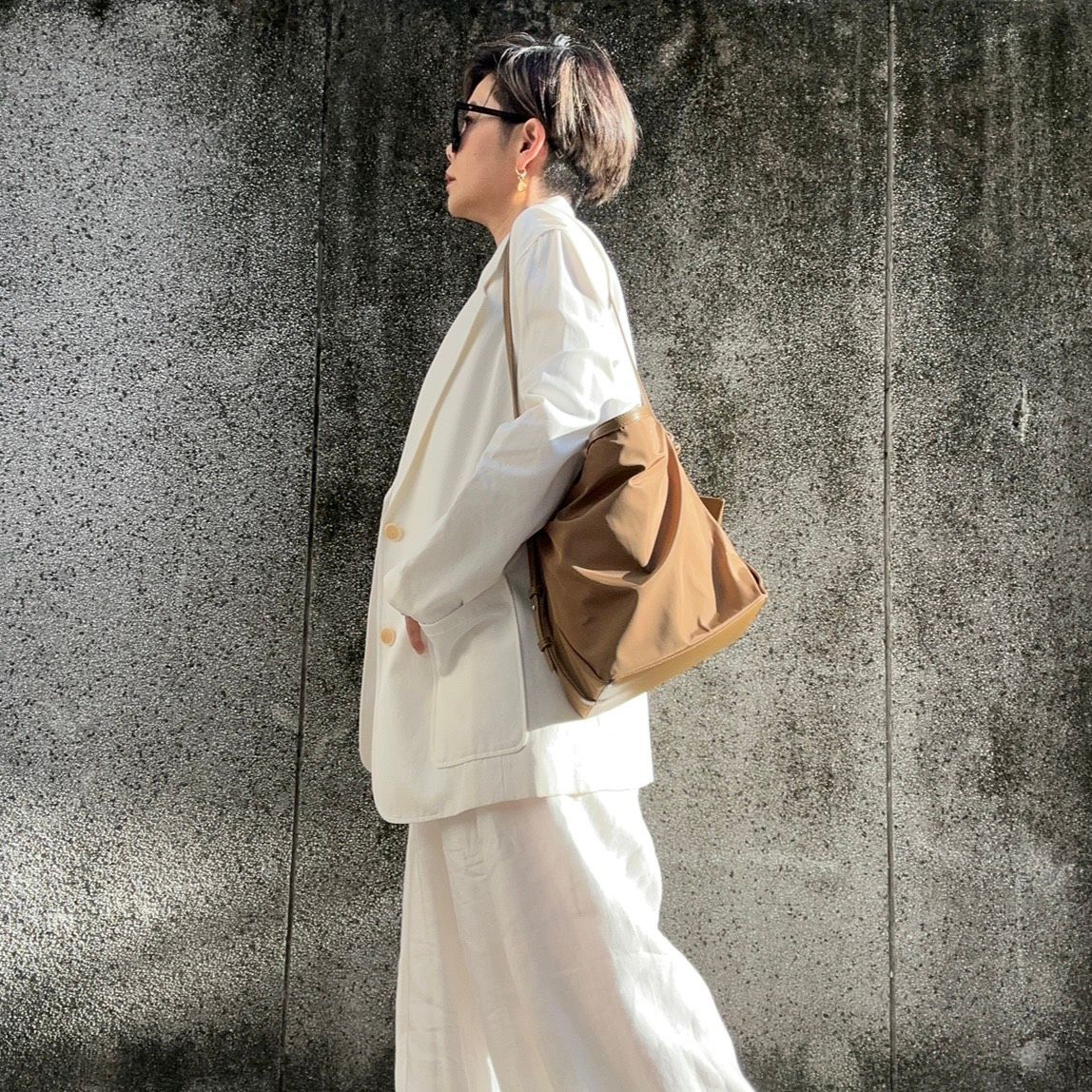 白色顯瘦長版西外