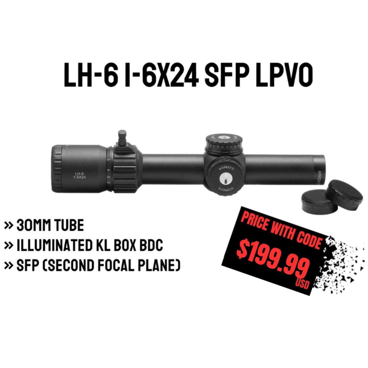 LH-6 1-6x24 SFP LPVO | Illum. KLBOX | 30mm Tube