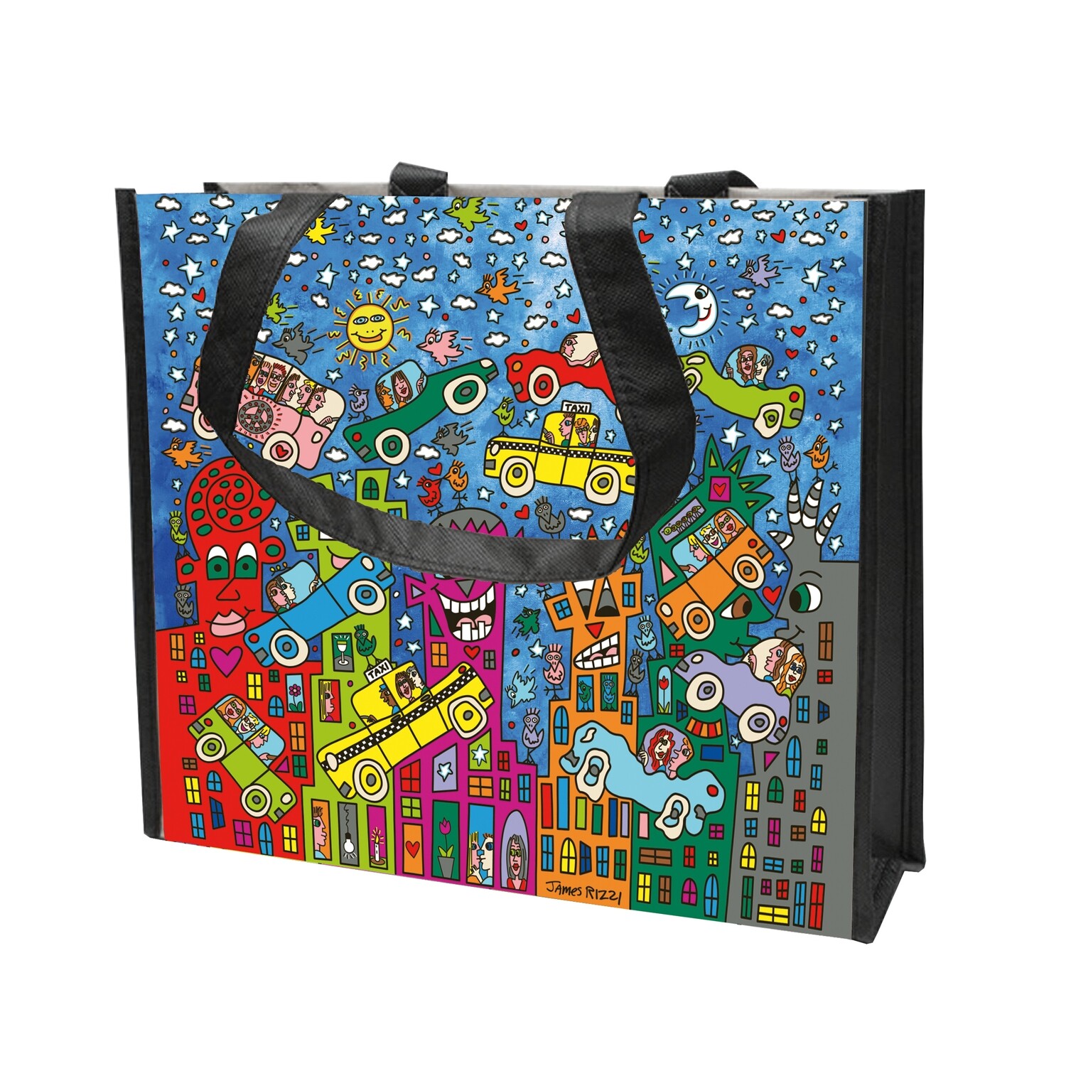 Einkaufstasche -James Rizzi - Not Getting Around the Traffic