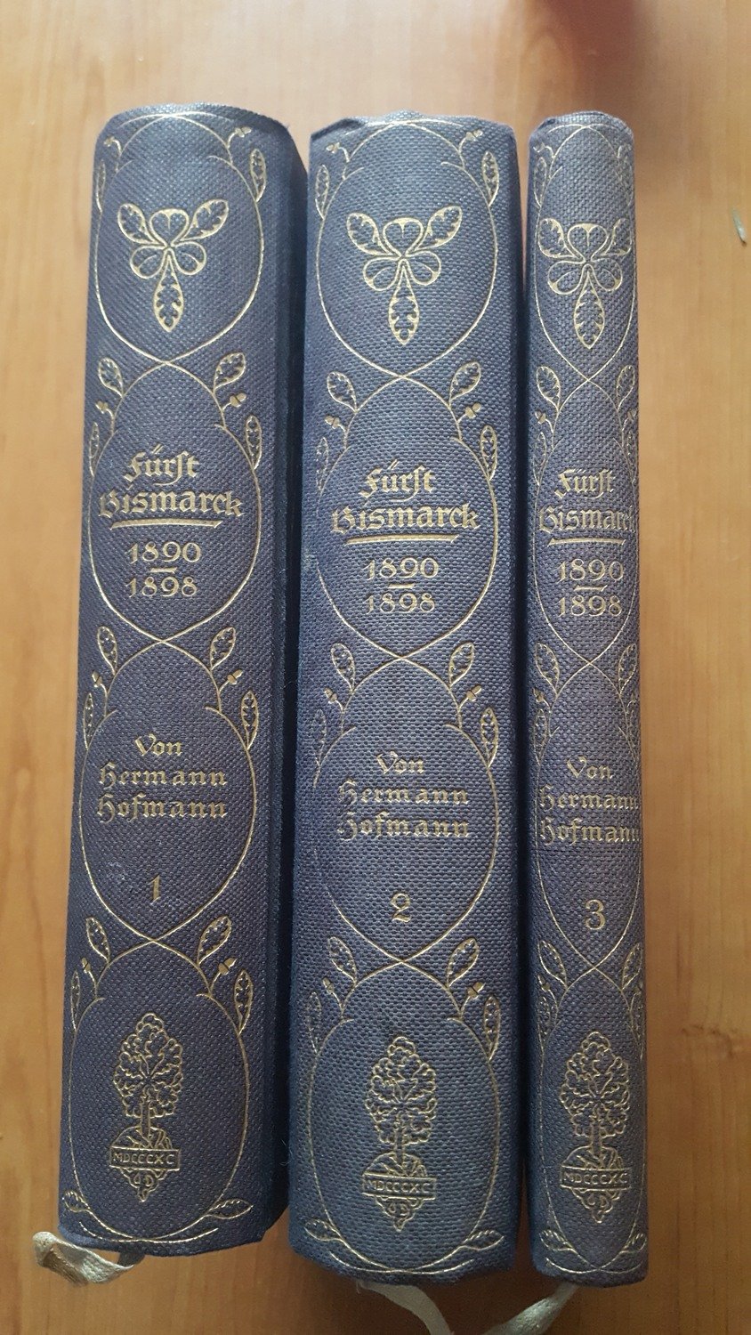 Fürst Bismarck 1890-1898 3 Bände vollständig 1913 / 1914 Hermann Hofmann