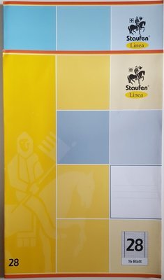 5er Set Schulheft  Staufen Linea  DIN A4 16.Blatt Lineatur 28  kariert Innen und Außenrand