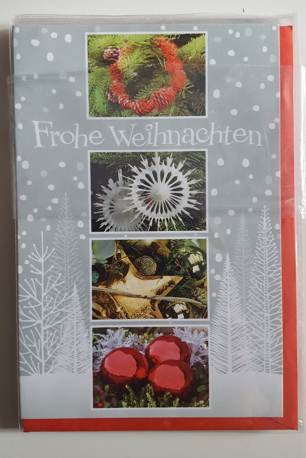 Weihnachts Grußkarte mit rotem Umschlag Taunus Verlag