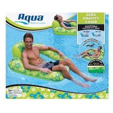 AQUA LEISURE ZERO GRAVITY CHAIR - HIBISCUS FLIP LIME