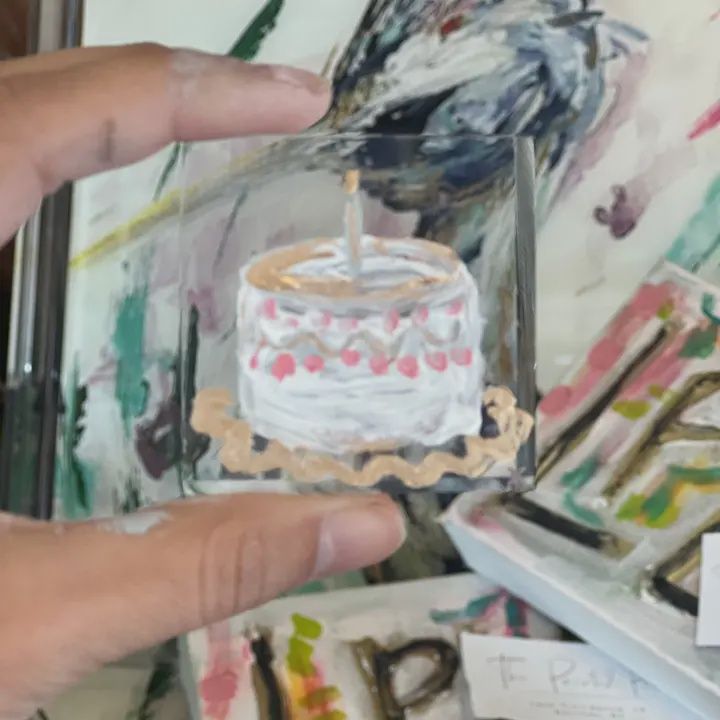 LUCITE BIRTHDAY CAKE