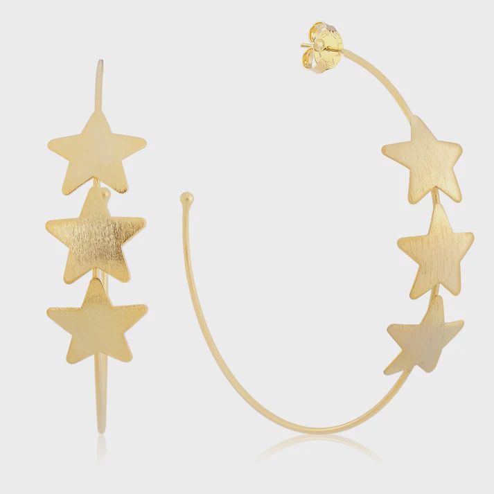SILVINA STAR HOOPS