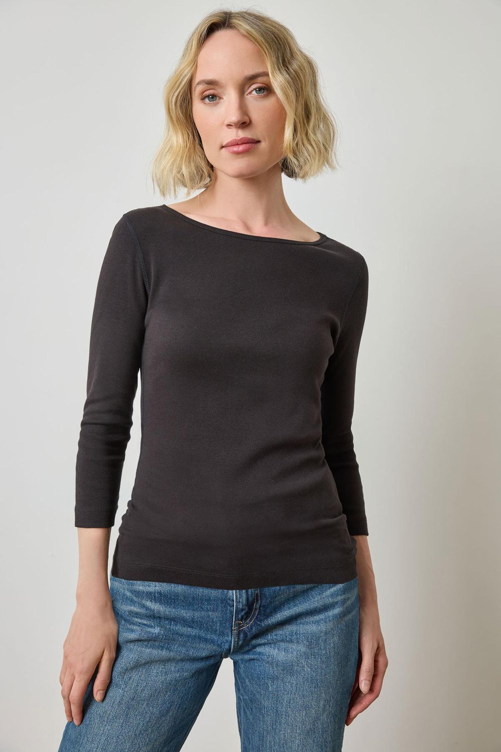 3/4 Sleeve Boatneck