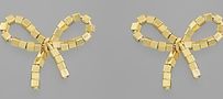 Textured Bow Stud