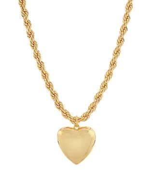 PUFFY HEART TWISTED ROPE NECKLACE