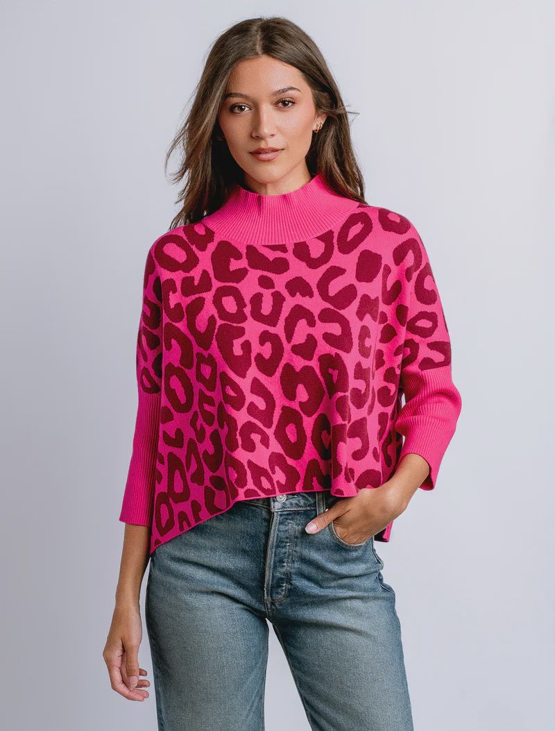 AJA 'BOZOMA' SWEATER, COLOR: SUPER PINK, Size: O/S