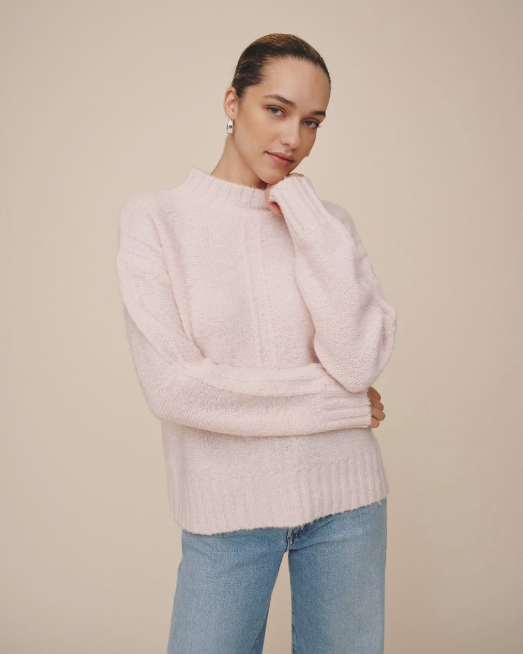 COZY SWEATER, COLOR: CHERRY BLOSSOM, Size: XS