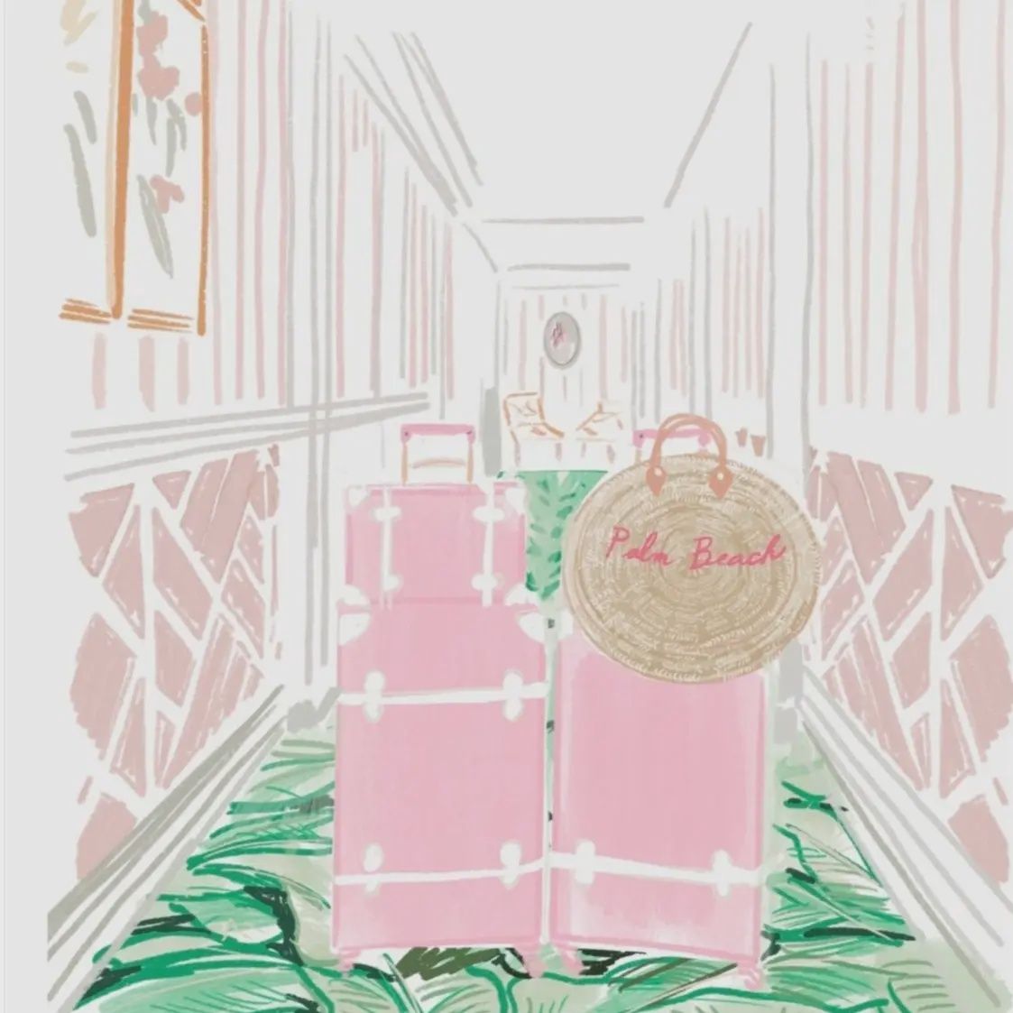 PALM BEACH SUITCASE ART PRINT