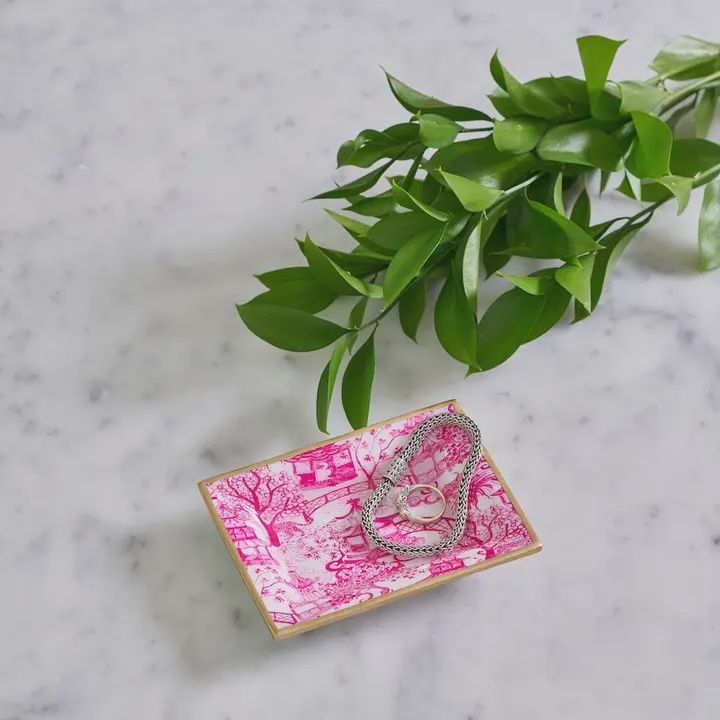 Pink Garden Party Landry Tray