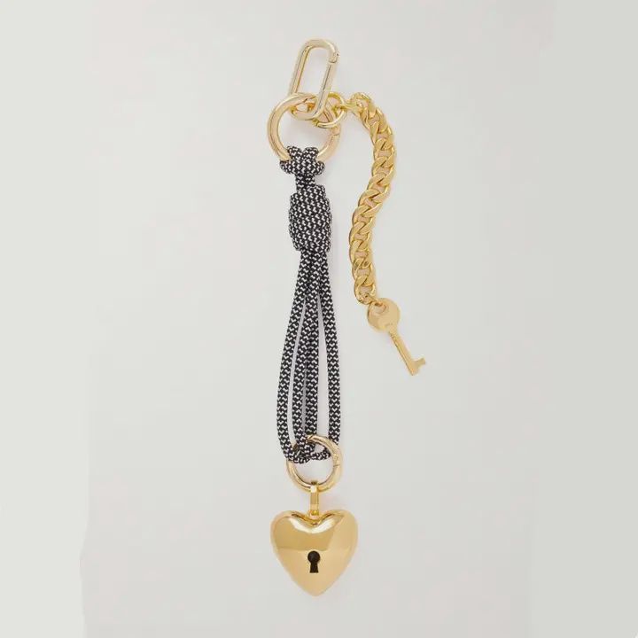 Heart Lock Rope Bag Charm