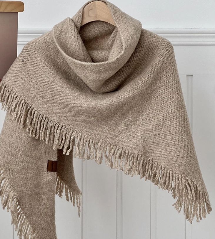 Luxe Tassel Knit Shawl