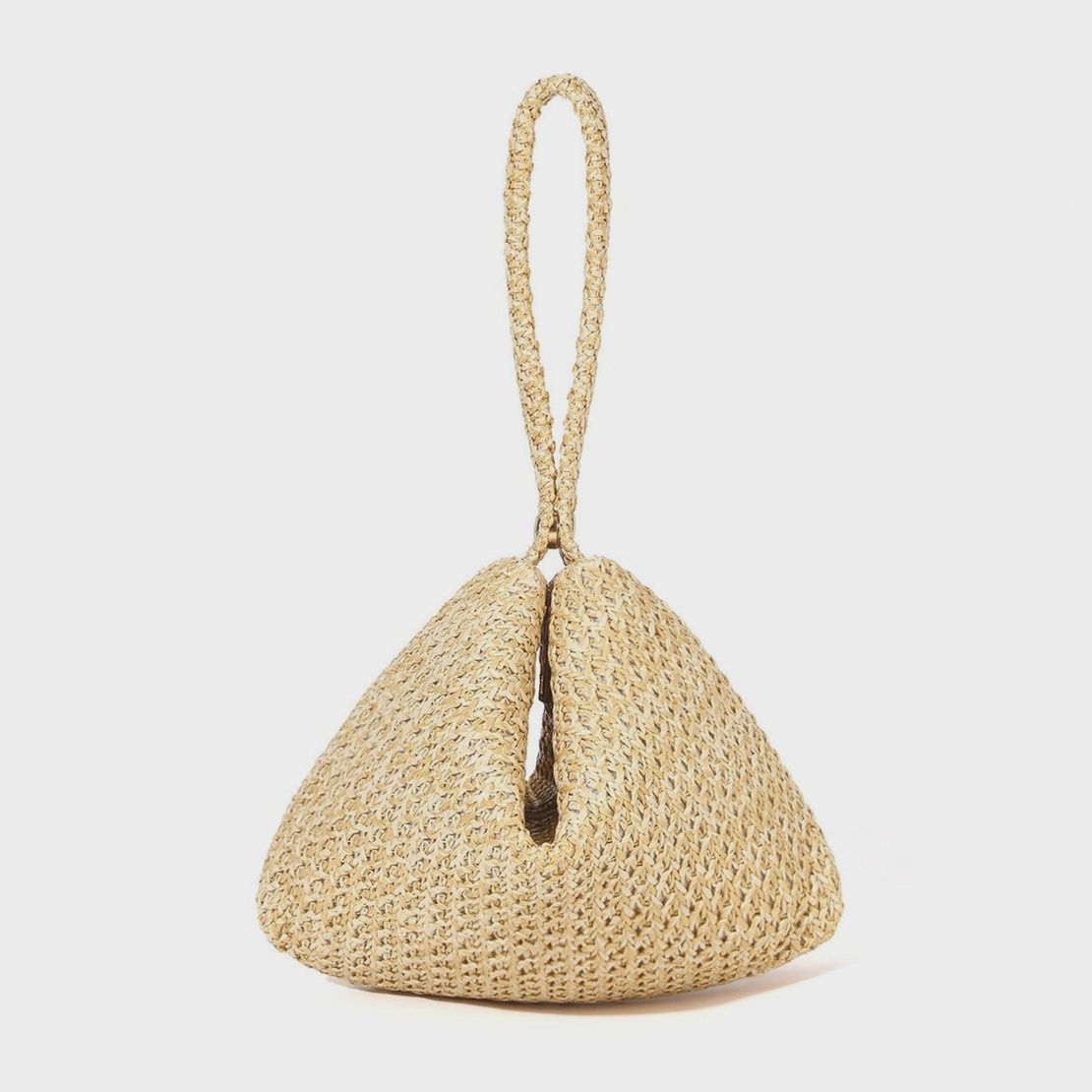 Luxe Beaded Straw Clutch