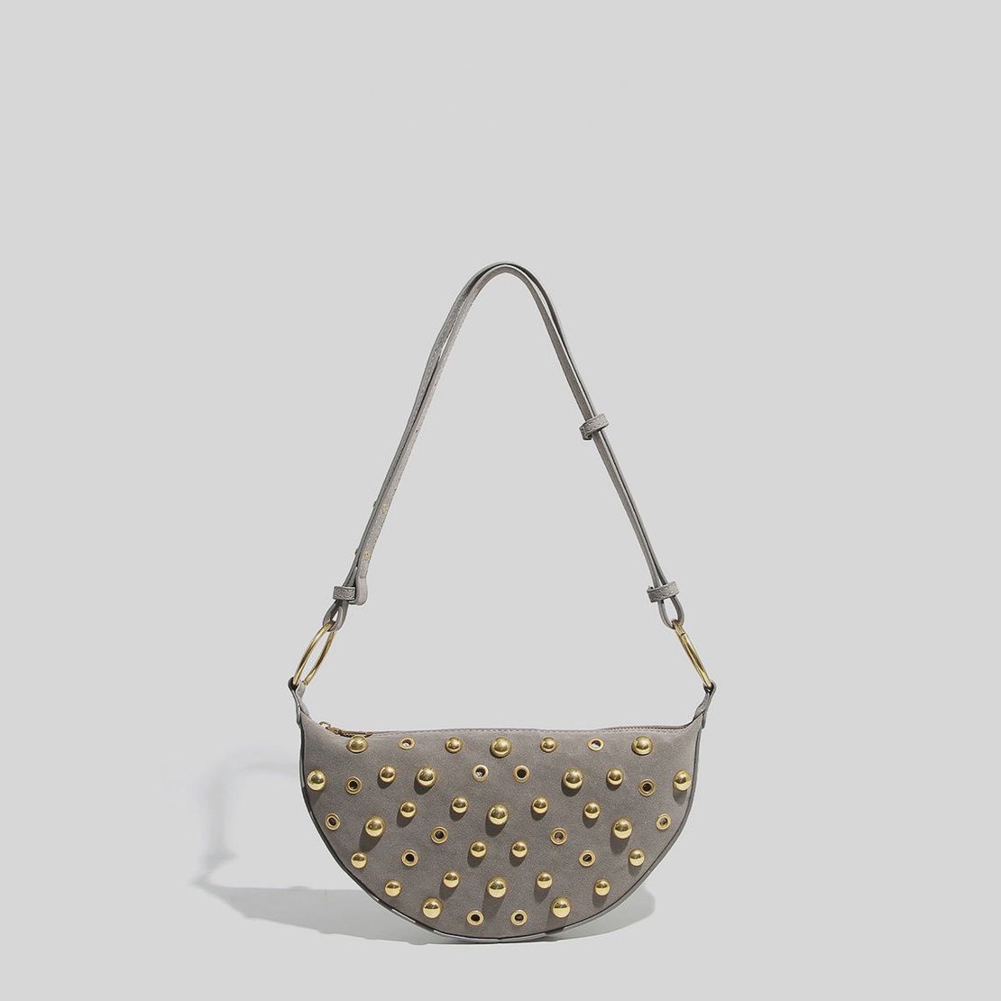Studded Polka Dot Shoulder Bag