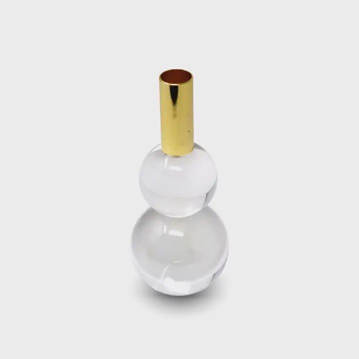 CRYSTAL BALL CANDLESTICK -SET2